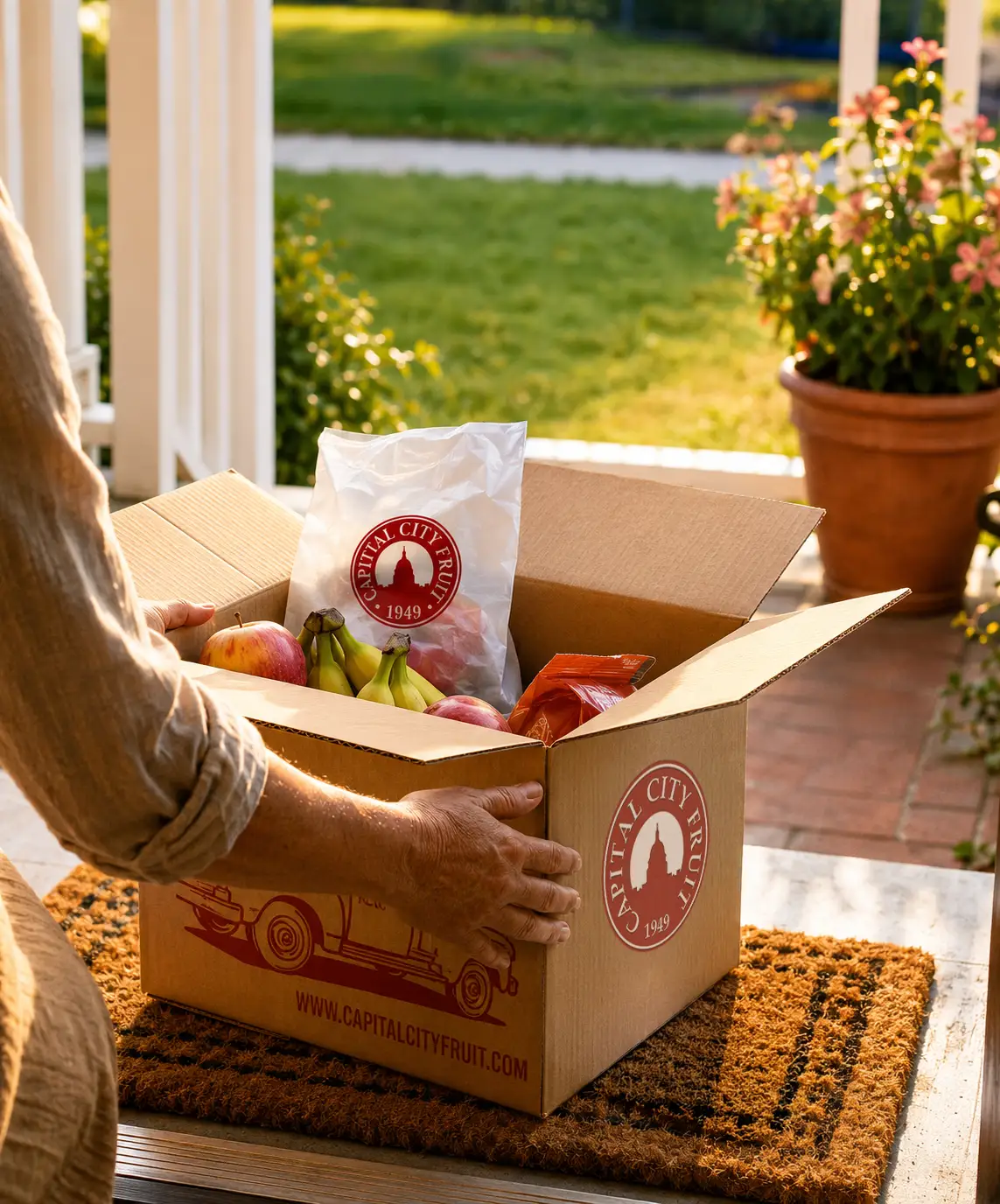 Hero Photo Food as Medicine programs with fresh produce, pantry staples, and protein